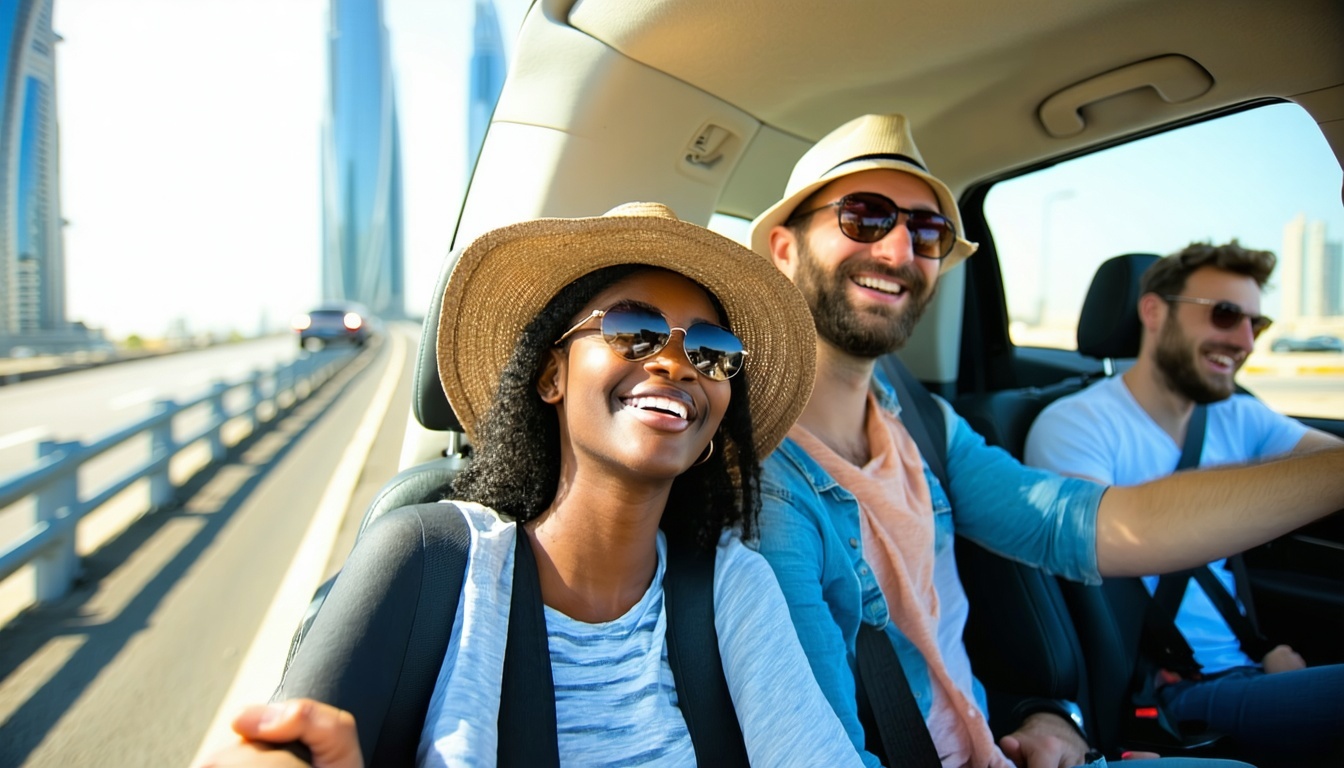 Happy travellers using Toll Way Travel services in Dubai